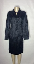 VINTAGE TRAVIS AYERS NAVY BLUE LACE OVERLAY SKIRT SUIT SIZE 8