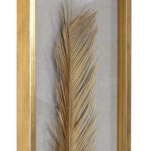 SET OF THREE 48" SAGO PALM LEAF INSPIRED SHADOW BOXES WALL ART UTTERMOST 04176 - Picture 3 of 6