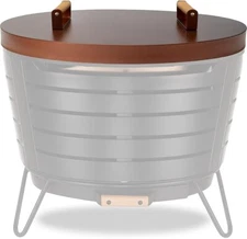 Febtech Solid Firepit Lid 25.5 Inch - Compatible with Fire Pit Inside up to 23"