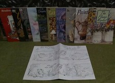 Vintage Art Craft Painting Book Guide Lot - Ideas Patterns Garden Realistic