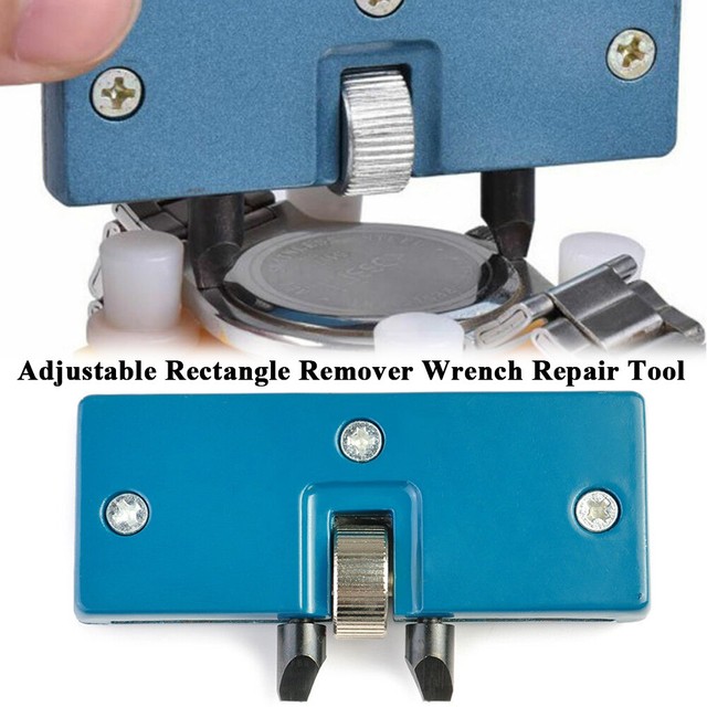 New Adjustable Rectangle Watch Back Case Cover Opener Remover Wrench