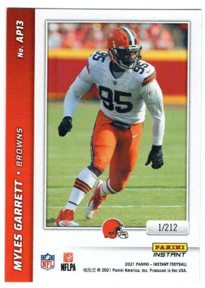 MYLES GARRETT 2021 Panini Instant All-Pro /212 #AP13 NFL Browns  ID:32296 - Image 2 of 2
