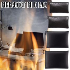 Black Fireproof Faraday Bag for Car Keys File Safety Bag Protection Waterproof.