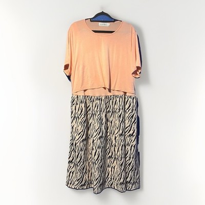 Mama Clothing Peach Zebra Jersey Maternity Nursing Plus Size 22 Dress Melbourne