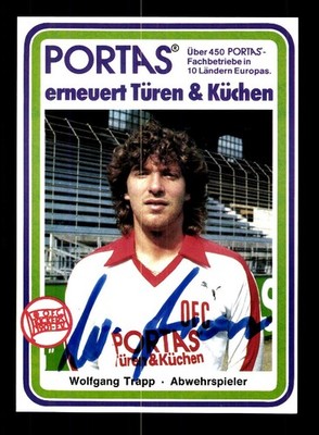 Wolfgang Trapp Autogrammkarte Kickers Offenbach 1983-84 Original Signiert
