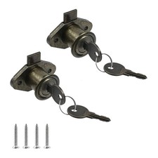 Chinflly Cabinet Locks with Keys Antique Bronze Desk Drawer Lock for File RV ...