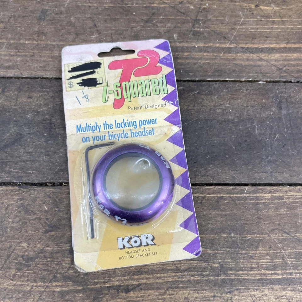 KOR T2 T-Squared Headset Lock Nut 1 1/8" Threaded Purple New NOS Alloy Bike Top - Image 3 of 4