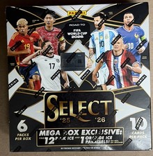 2025-26 Panini Select Road to World Cup Soccer Mega Box NEW FACTORY SEALED