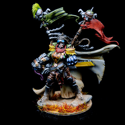 Warhammer 40k Forge Raging Heroes Necromunda Imperial Guard Painted Escher Hero