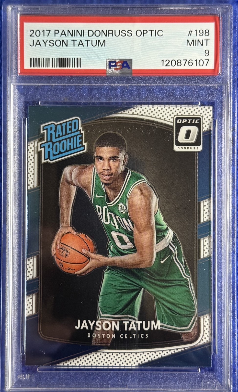 2017-18 Panini Donruss Optic - Rated Rookie Jayson Tatum #198 (RC) PSA 9