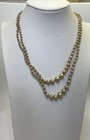 Vintage Silver Tone Double Strand Faux Pearl Necklace 22.2g — photo 1