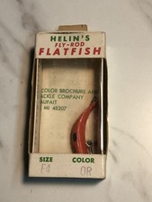 Hellin’s Fly Rod Flat Fish. Size F4. Color Code OR. Original Box W/ Leaflet