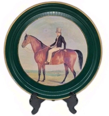 Vintage | Reiter mit Pferd |  Teller | 40cm | Atelier Sieck | Handgearbeitet 
