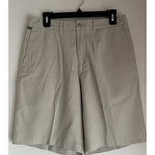 Tommy Bahama Men's Tan 90 Silk 10 Cotton Shorts Size 32 Flat Front