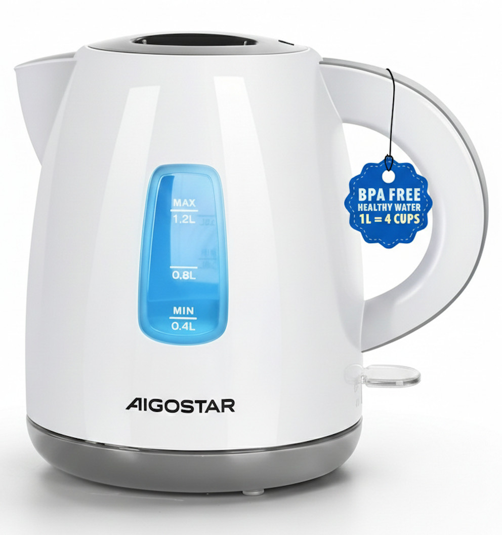 Aigostar Mini Kettle 1.2L 2200W BPA Free: Performance e Design Compatto