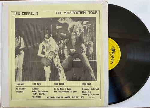 led zeppelin 2lp the 1975 british tour. london may 24, 1975.  m-/vg++