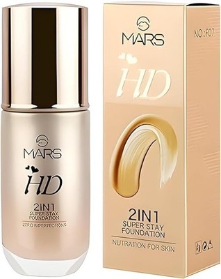 Mars HD 2IN1 Super Stay Foundation Light Weight Waterproof F07 60ml (Shade 101-I