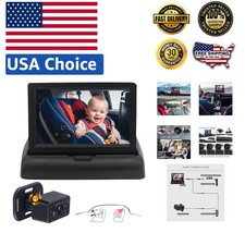 Wireless Baby Car Camera with 5-inch HD 1080P IPS, USB-Powered 360  Rotating ...