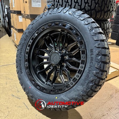 22x10 Arena A109 Hustle Black Wheels 35