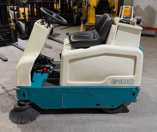 2017 Tennant 6100 Sub-Compact Ride-On Sweeper 338 Hours 36 Volt Electric