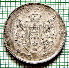 ROMANIA King MIHAI I 1942 200 LEI, 0.835 SILVER Patina WWII COINAGE km# 63