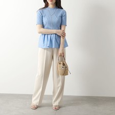 ANYA HINDMARCH Basket Bag Drawstring Cross Body Eyes Women Shoulder Bag Natural