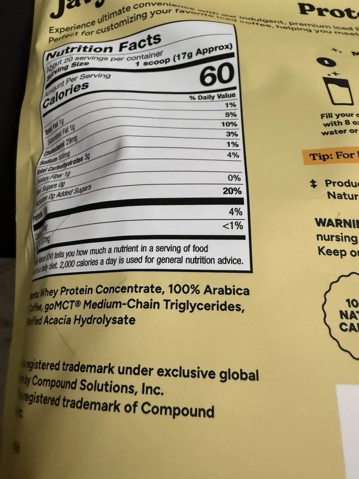 café proteína java Foto 3 de 4