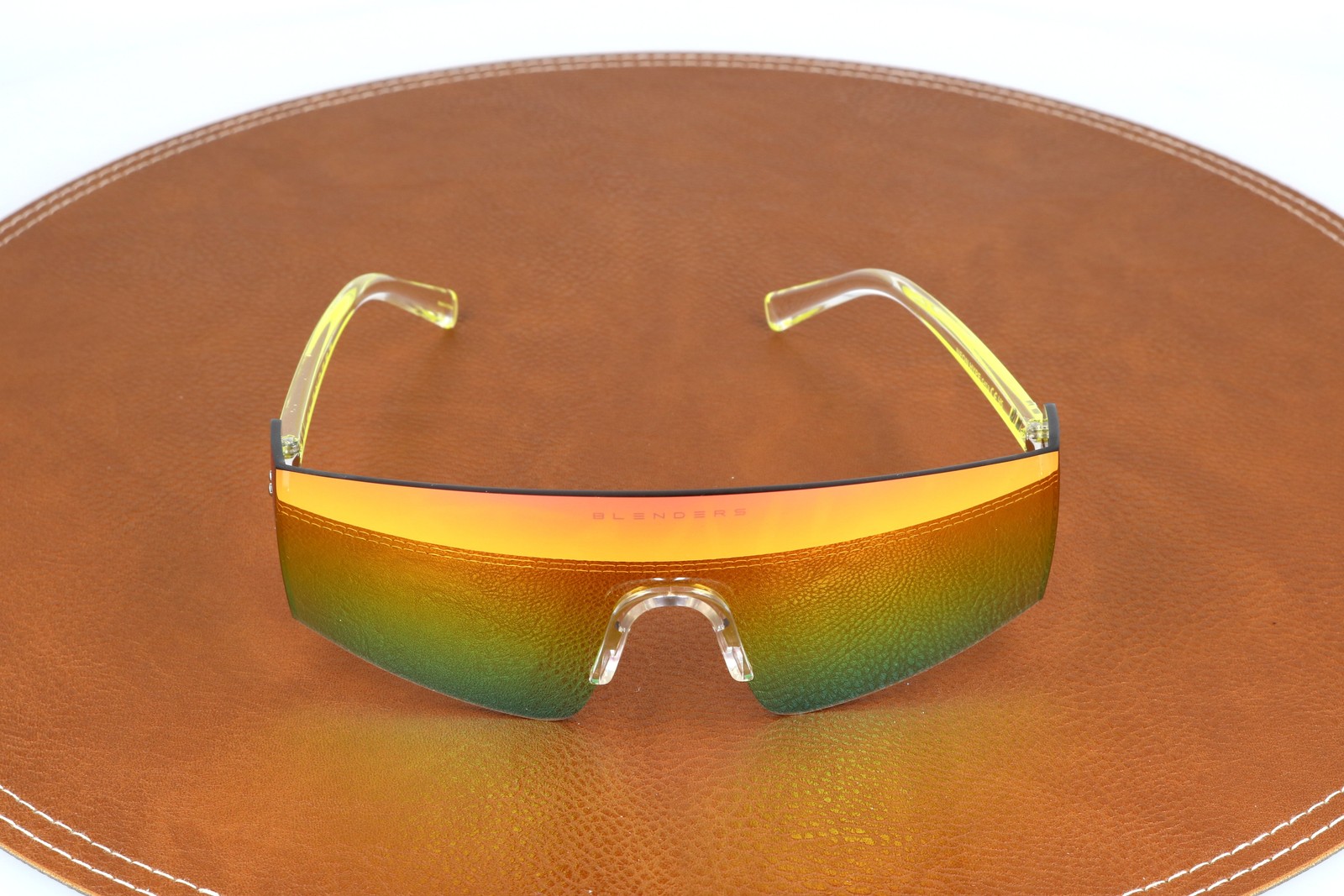 Metalverse Neon Hype Yellow Shield Sunglasses 52-18-145