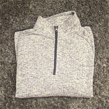 Onward Reswrve Men's Knit 1/4 Zip Pullover Sweater Gray L Long Sleeve