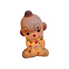 INTERPUR Vintage 1950s Sweet Face Clown 6" Porcelain Figurine NurseryNite Light