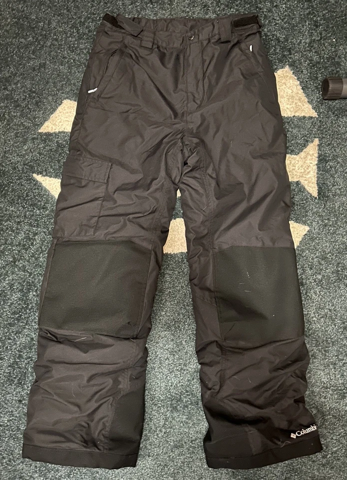 Pantalones de nieve Columbia Bugaboo Omni Tech Heat System para niños grandes 14/16 negros/azul marino Foto 4 de 4