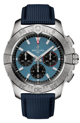 Breitling Avenger B01 Men s Watch AB0147101C1X1 Blue Dial Leather Strap