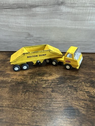 Vintage Tonka Bottom Dump Truck Yellow Pressed Steel 1970s Free Shipping
