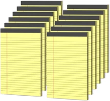Legal Pads 5X8 Inch 12 Pack Note Pads for Paper College Ruled Notepad,Small Note