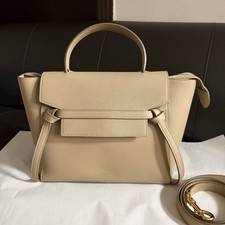 Authentic CELINE Belt Micro 24cm Khaki Top Ha...