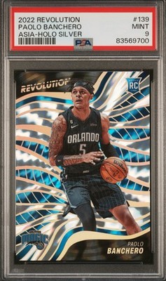2022 Panini Revolution Paolo Banchero Asia Holo Silver /75 RC PSA 9 Pop 11 Rare!
