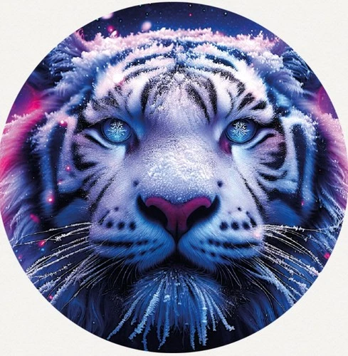 Hayleybug 1/2 oz The Glacial Stare Tiger silver Coin w/ COA POP 15