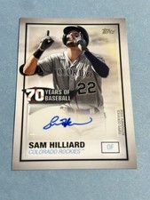 2021 Topps - 70 Years of Baseball Autographs Sam Hilliard #70YA-SH (AU)