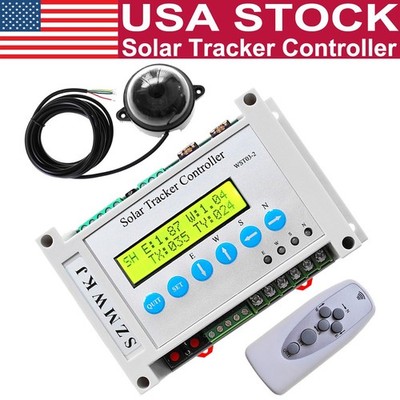 Complete Dual Axis PV Solar Panel Tracking Sun Tracker Electronic LCD Controller