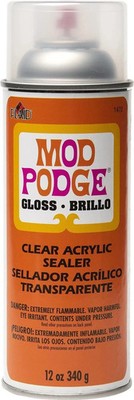 Plaid Mod Podge Spray Clear Gloss Shine Craft Coat Acrylic Sealer 12oz / 340g