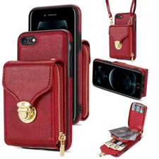 Zipper Hardware Card Wallet Phone Case, For iPhone SE 2022 / SE 2020 / 8 / 7, Fo