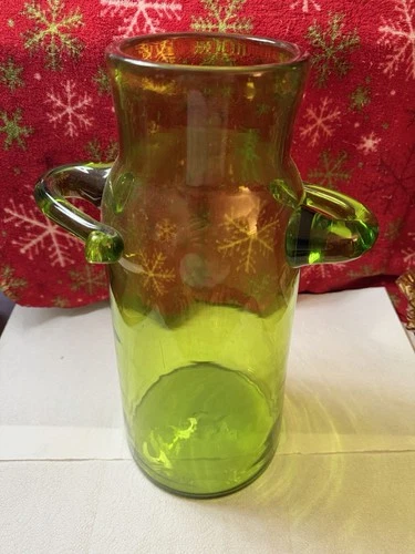 Vintage Blenko  Glass 16” Apothecary Jar Nickerson Design. Lovely!