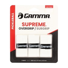 Gamma Sports Pickleball Supreme Overgrip, White 3 Pack,
