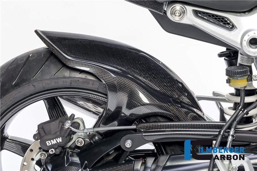 BMW R Nine T Scrambler 2017 17 Ilmberger Carbon Fibre Rear Brake Pipe Hose Cover