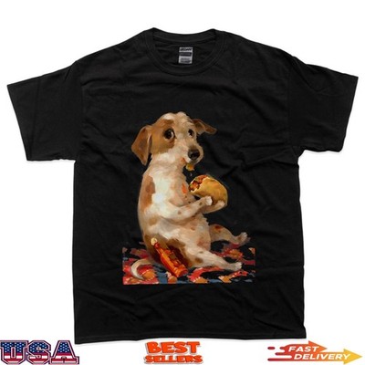 Funny Dog Eating Taco With Hot Sauce T-Shirt