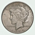 (1) AU 1934-D Peace Silver Dollar 90% - Almost Unc - Denver Mint *7108