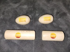 Wood Egg & Cylinder Shakers Set  Percussion Instruments, Natural Finish 4 Pieces