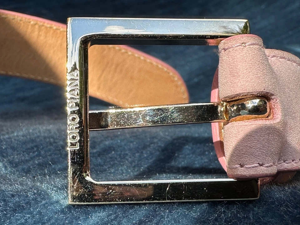 Loro Piana belt ~ Pink suede ~ Size 95/38 ~ Made in Italy - Image 3 of 4