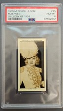 1935 MITCHELL & SON GALLERY OF 1934 #25 MAE WEST ~ PSA 8