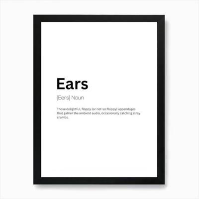 Ohren Definition Bedeutung Kunstdruck F gerahmt Wandbild Poster Leinwanddruck Bild